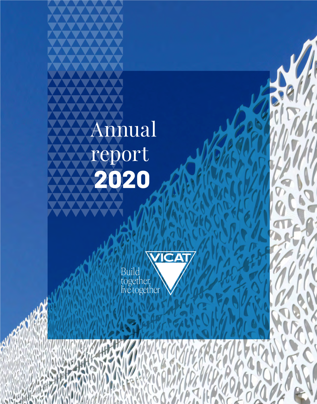 Annual Report 2020 Cover Photo: Bioclimatic Architecture Using Decorative SMARTUP Concrete Tracery at Gigamed Business Incubator (Southern France)
