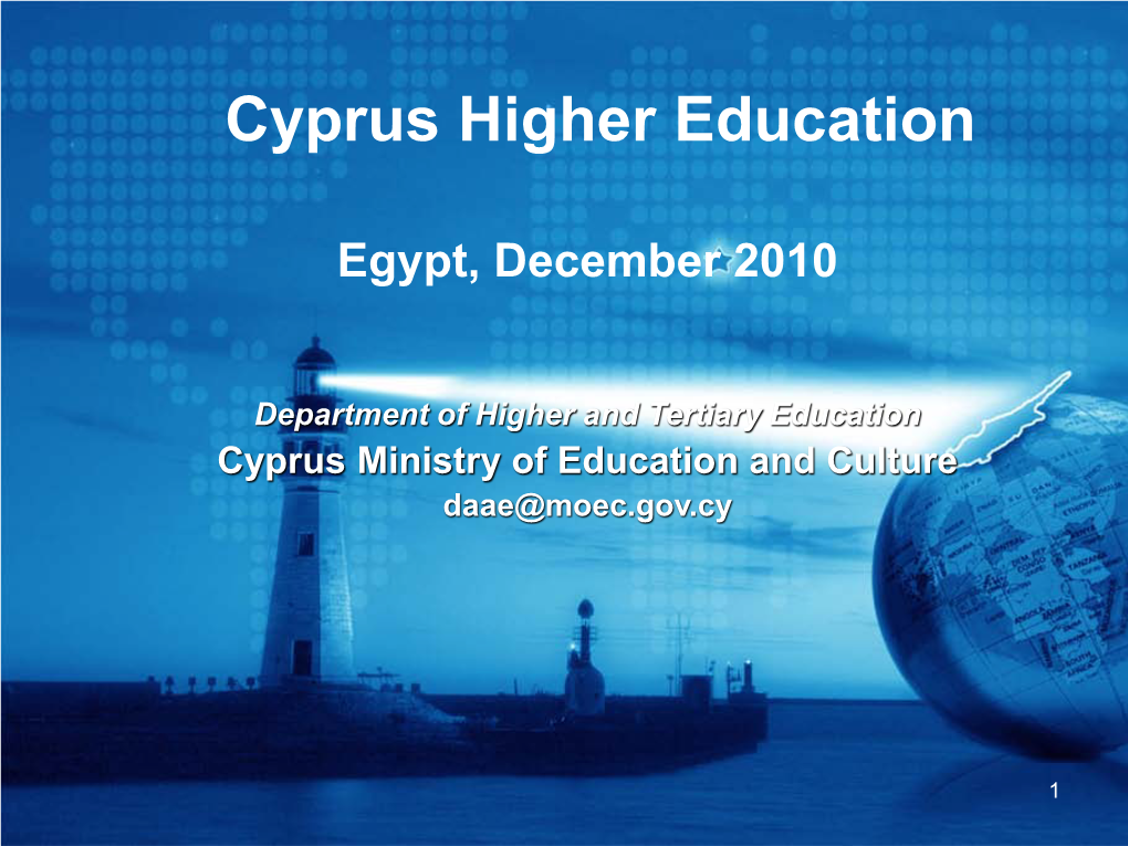 Private Higher Education in Cyprus