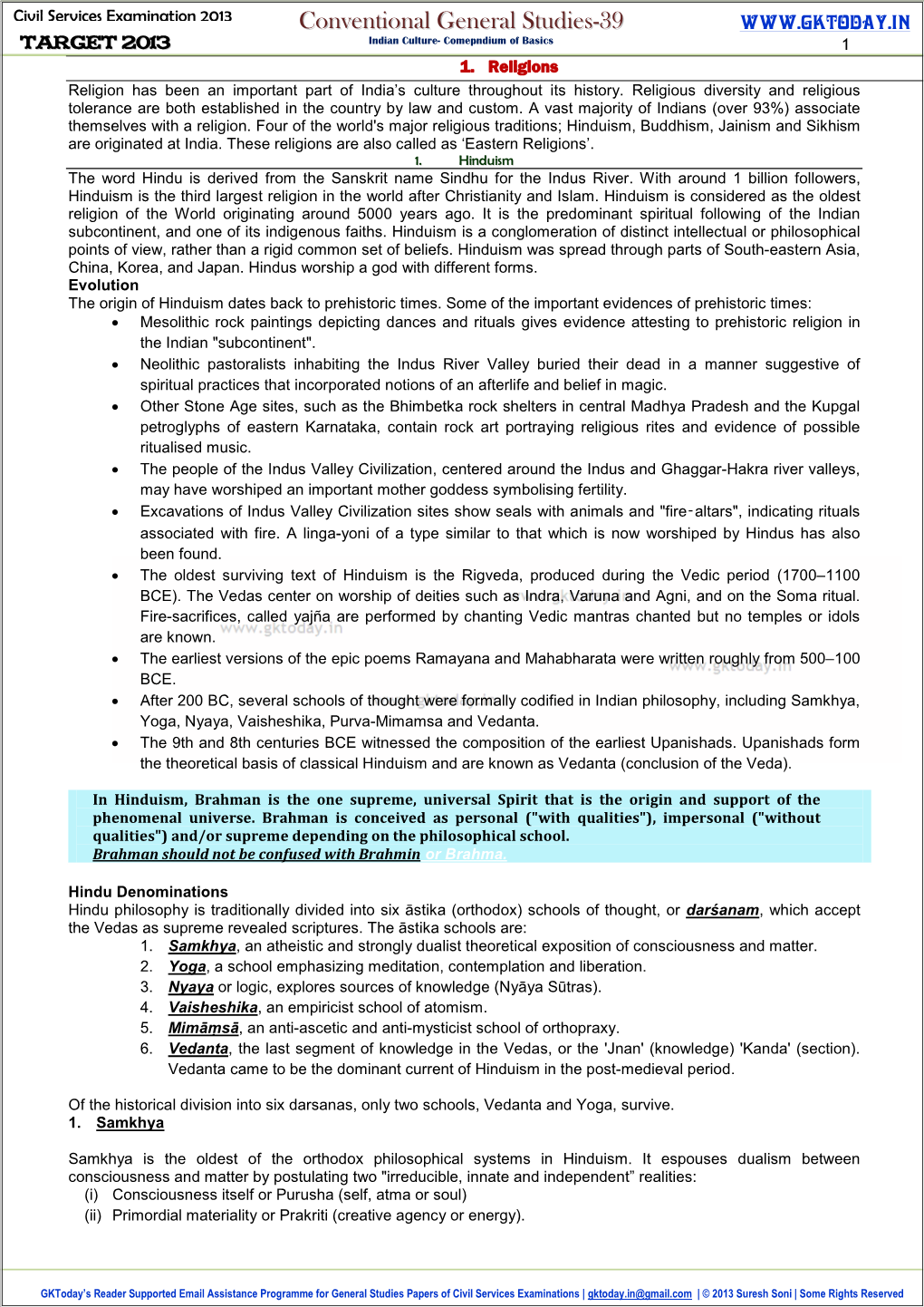 Conventional General Studies-39 Target 2013 Indian Culture- Comepndium of Basics 1 1