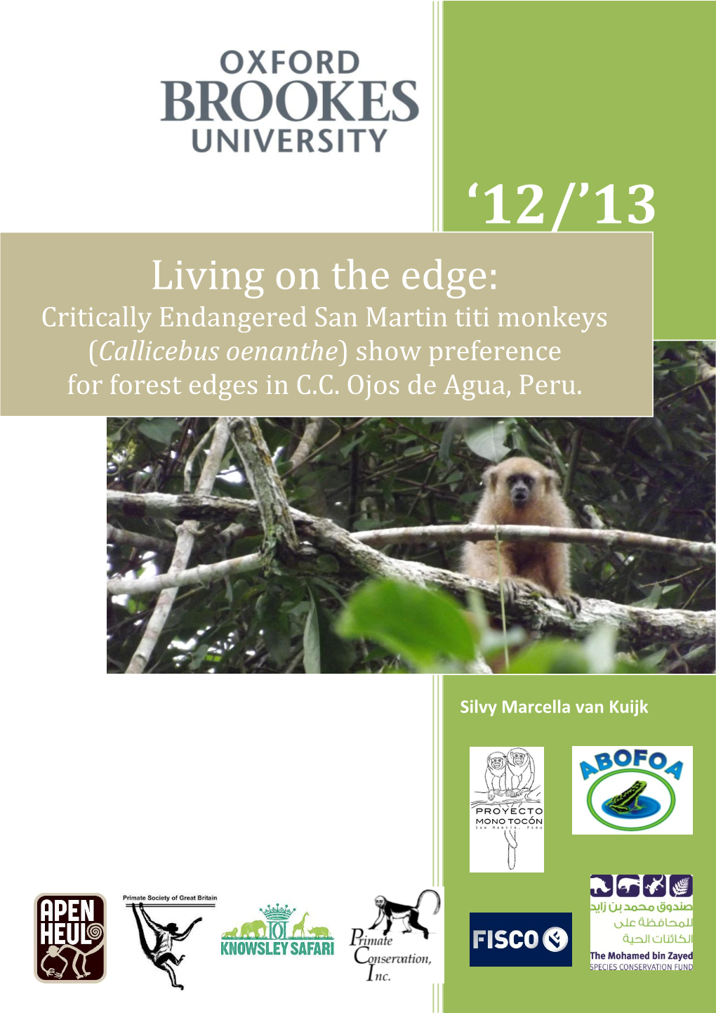 Critically Endangered San Martin Titi Monkeys Show