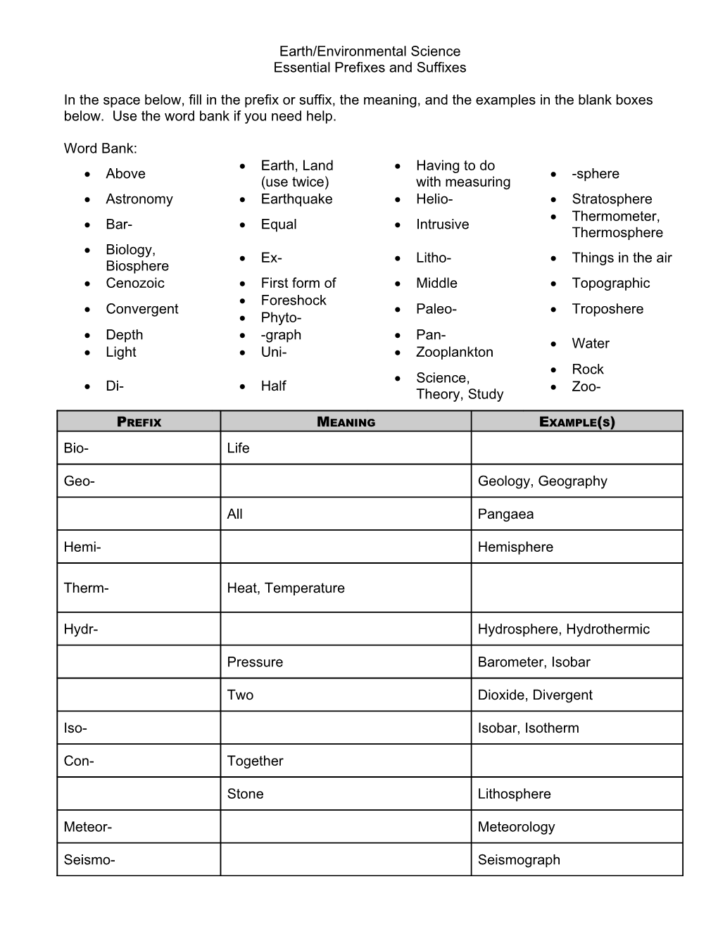 Earth/Environmental Science