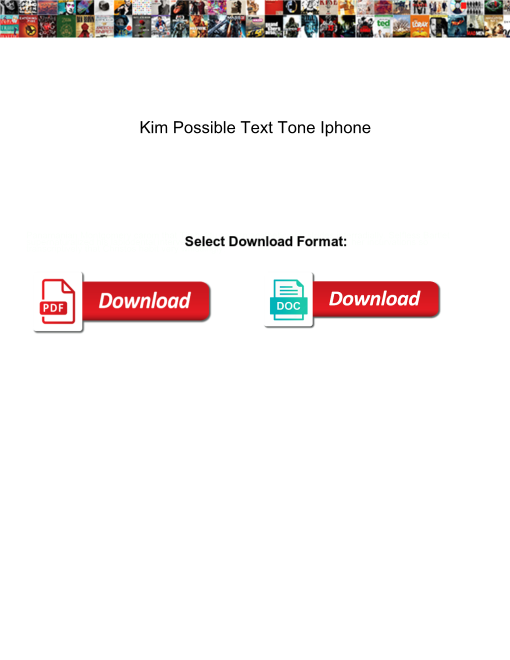 Kim Possible Text Tone Iphone