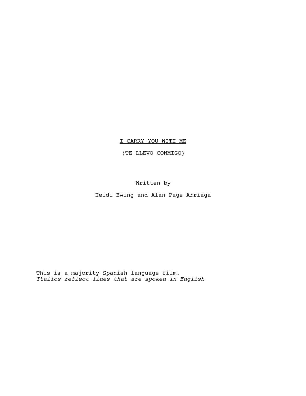 I Carry You with Me Final Screenplay ENG 11 04