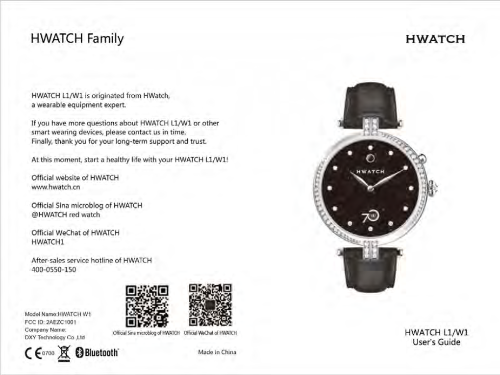 HWATCH W1L1 Use Manual-Eng&Chi