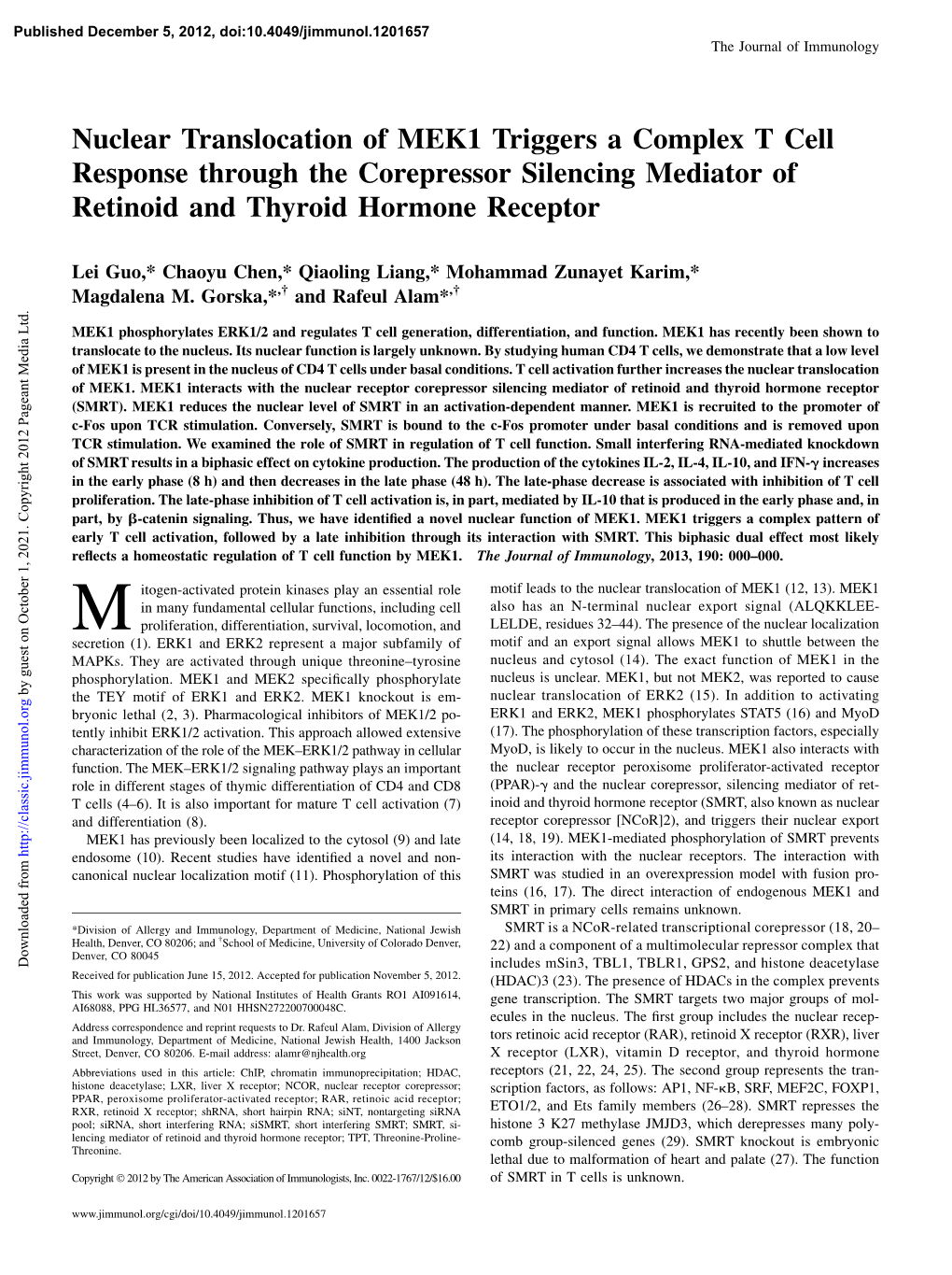 And Thyroid Hormone Receptor Corepressor Silencing Mediator Of