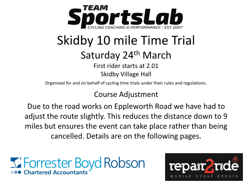 Skidby 10 Mile Time Trial