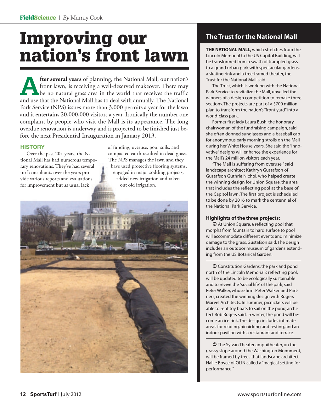 Improving Our Nation's Front Lawn