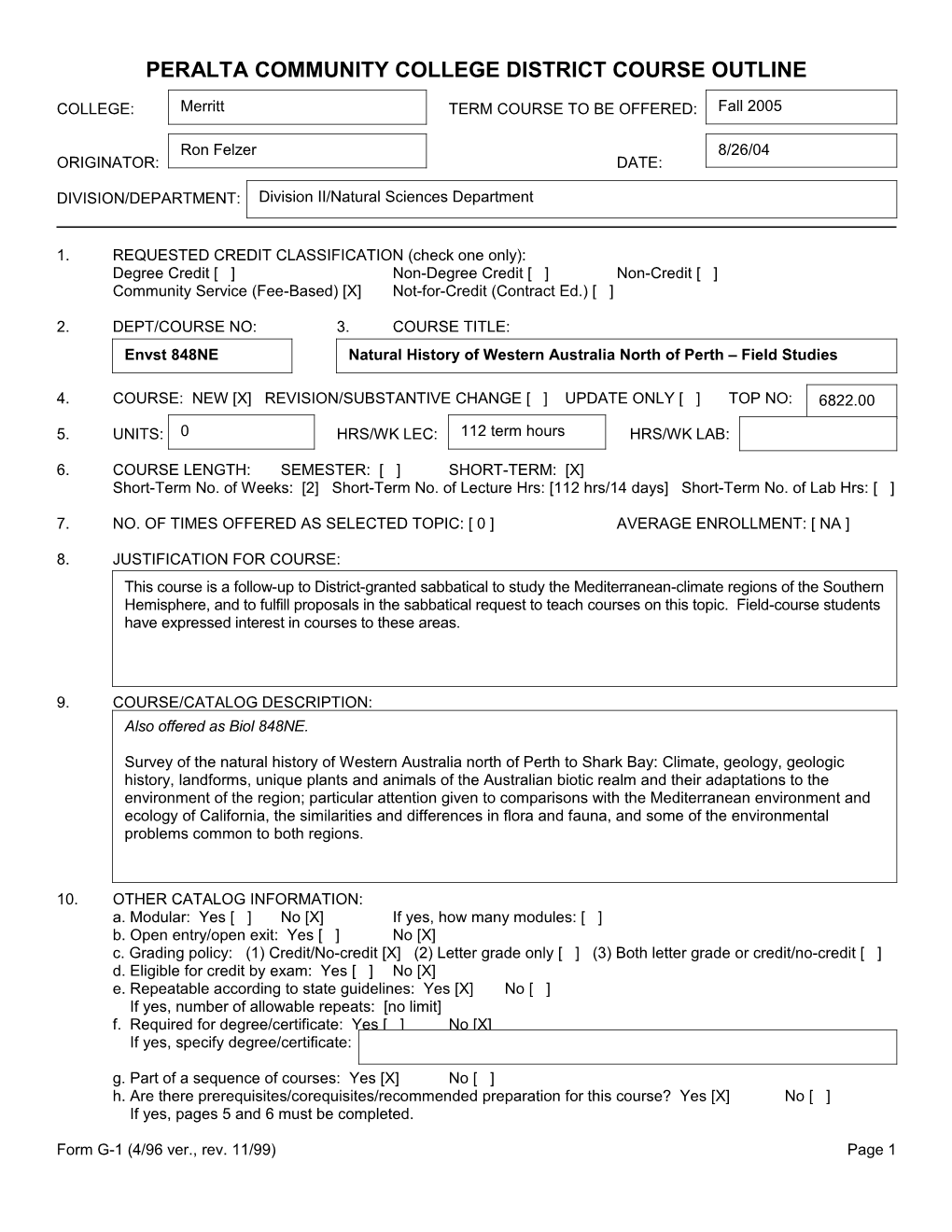 Peralta Community College District Course Outline s2