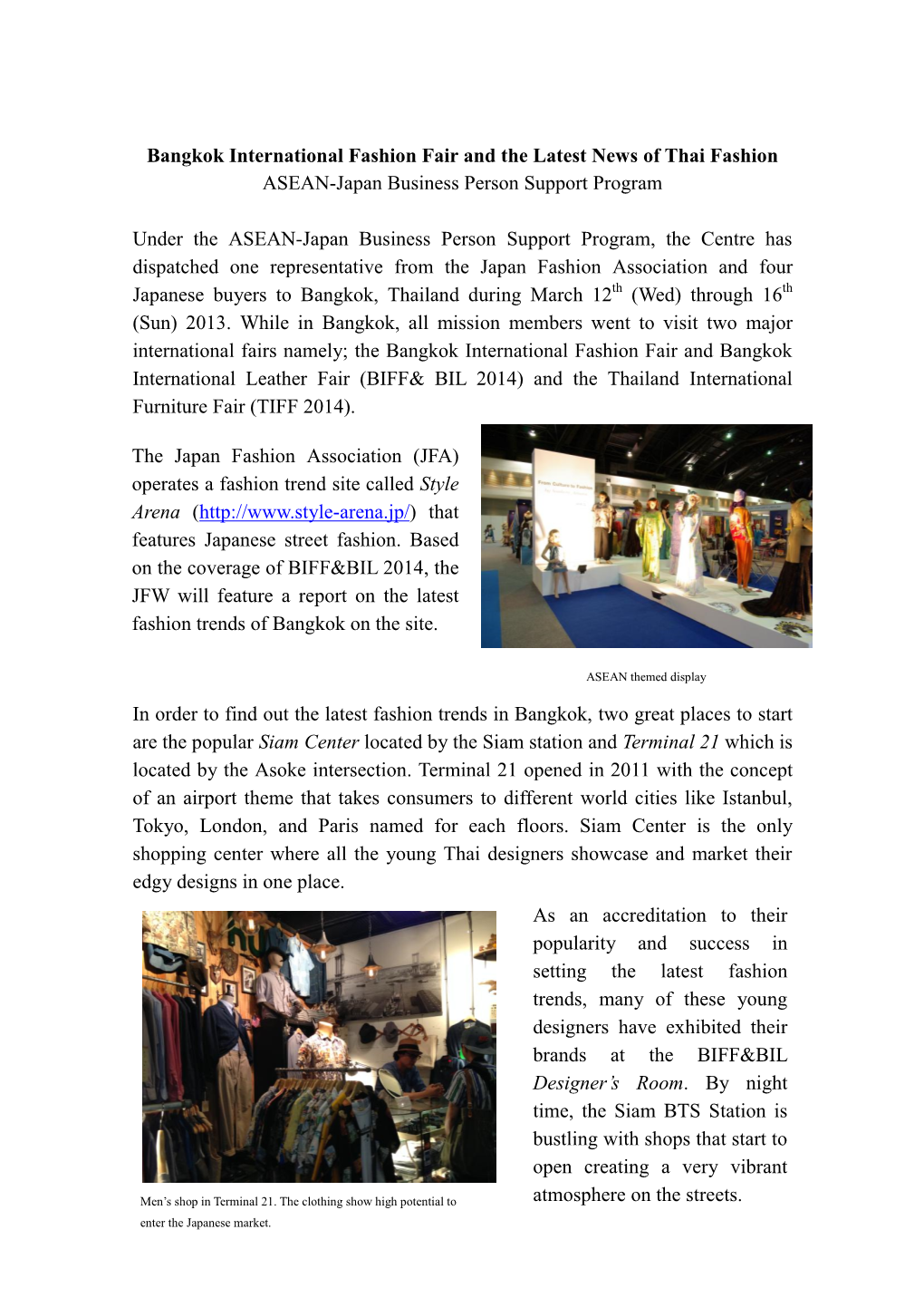 Bangkok International Fashion Fair Report