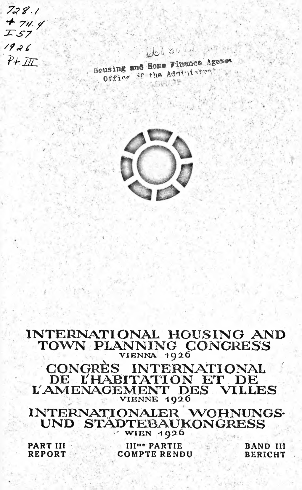 International Housing and Town Planning 1926 Part 3