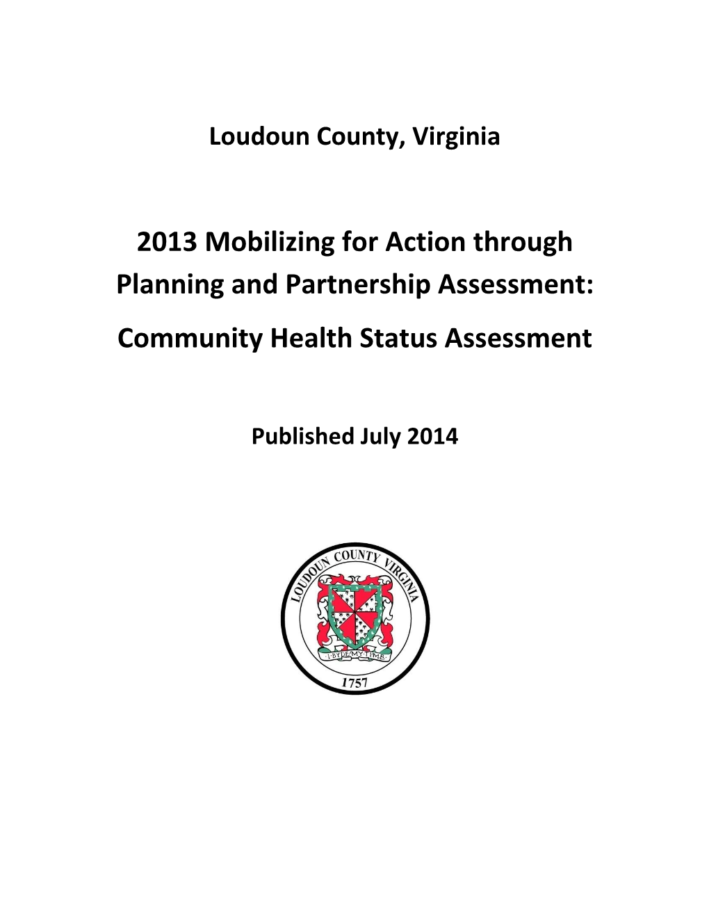 Community Health Status Assessment
