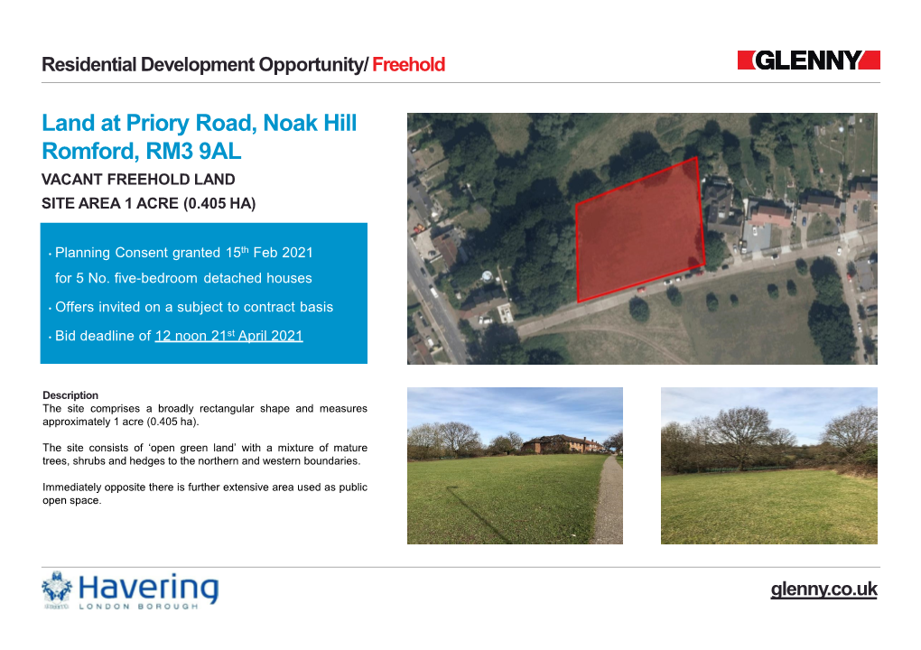 Residential Development Opportunity/ Freehold Land At