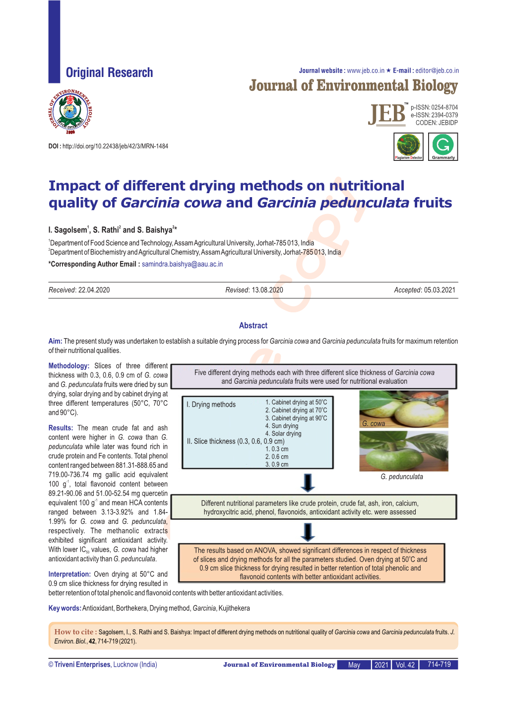 Journal of Environmental Biology