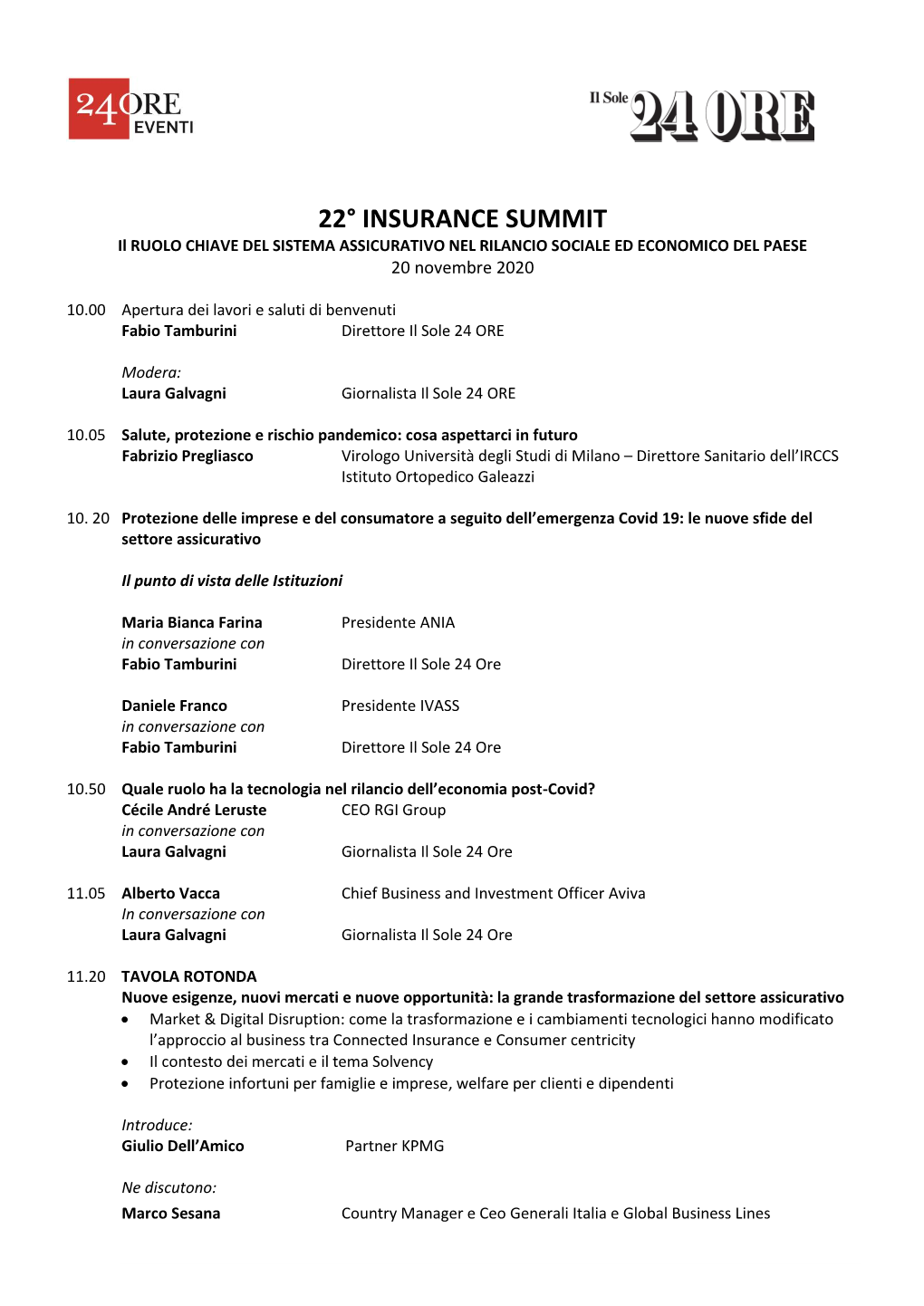 Insurance Summit 2020