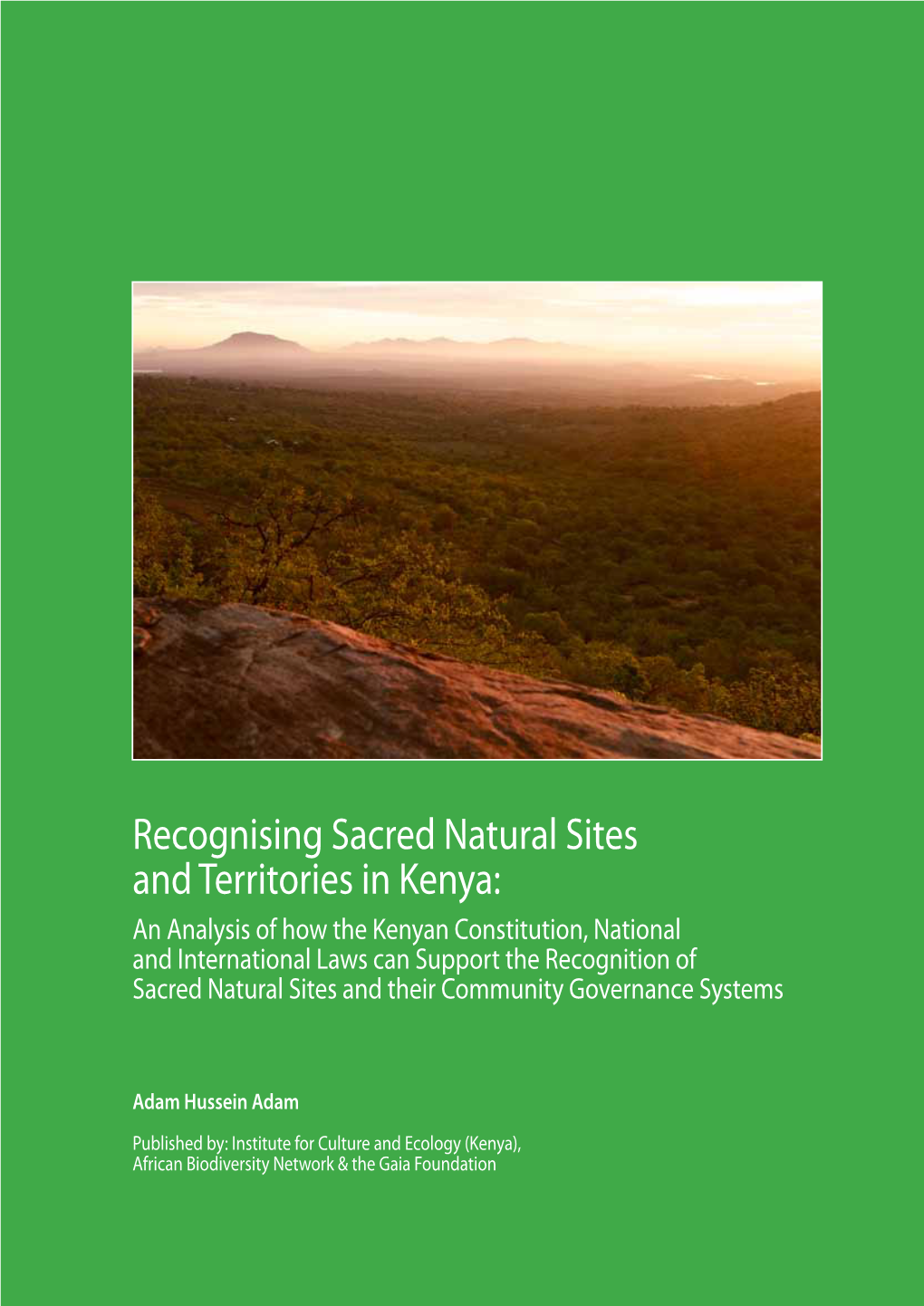 Recognising Sacred Natural Sites and Territories in Kenya