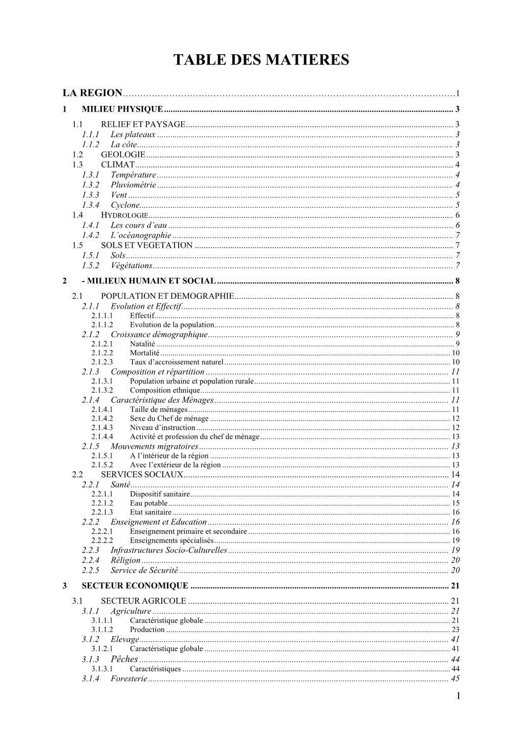 Liste Des Annexes