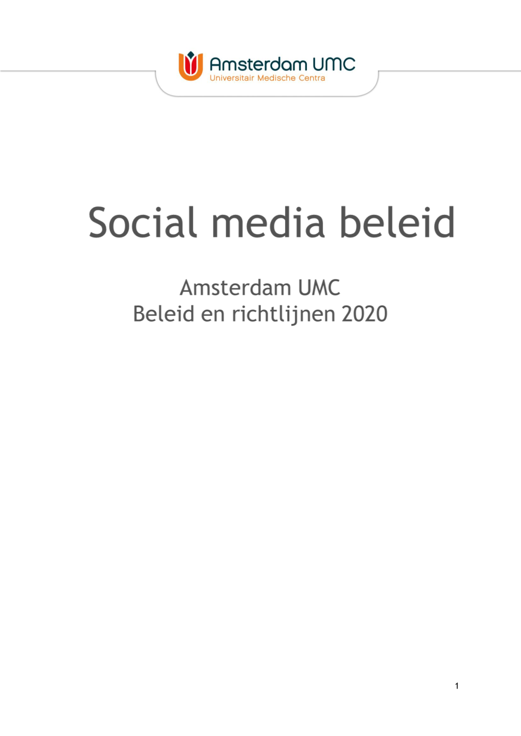 [Social Media Beleid Amsterdam UMC]