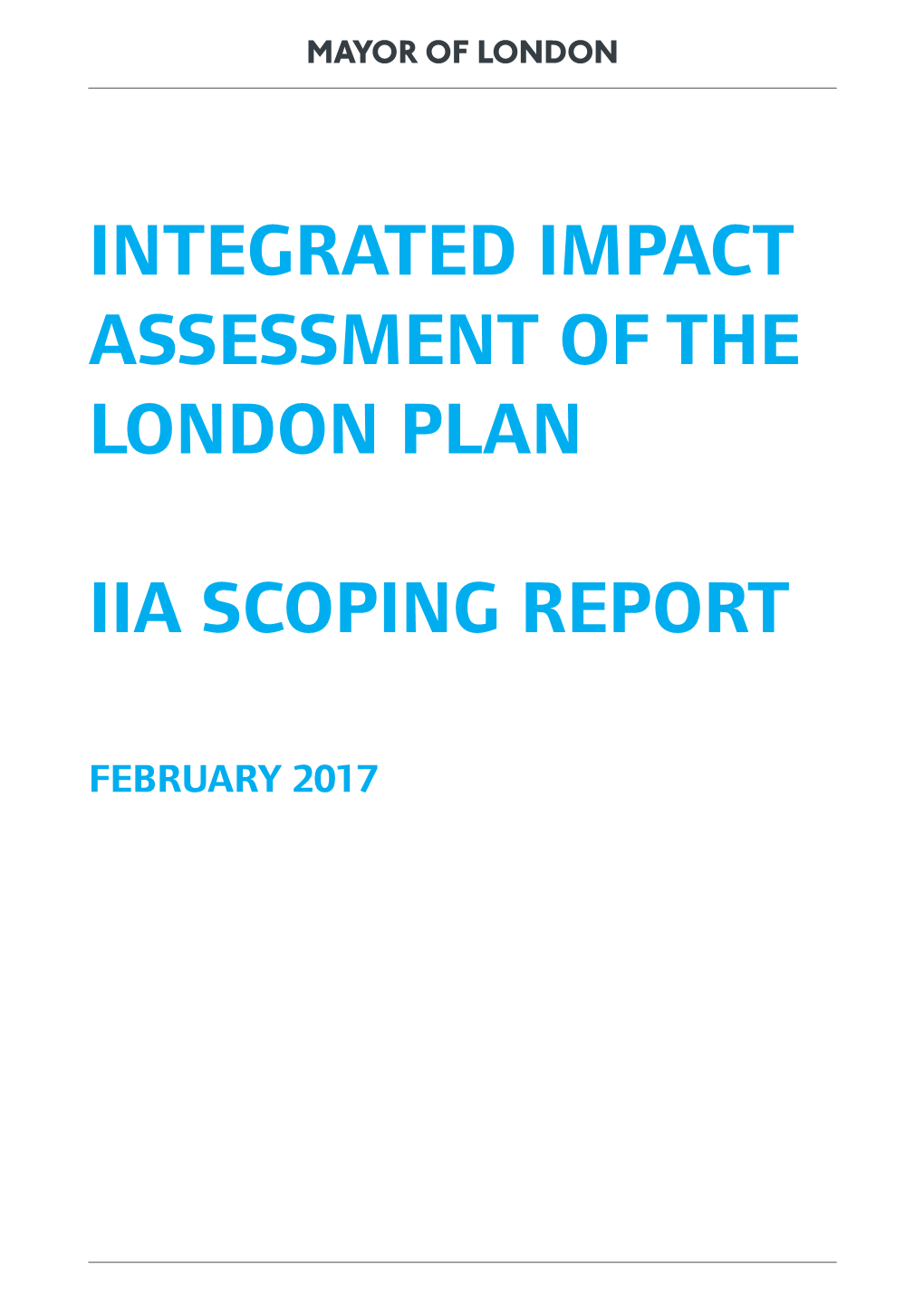 Integrated Impact Assessment Scoping Report