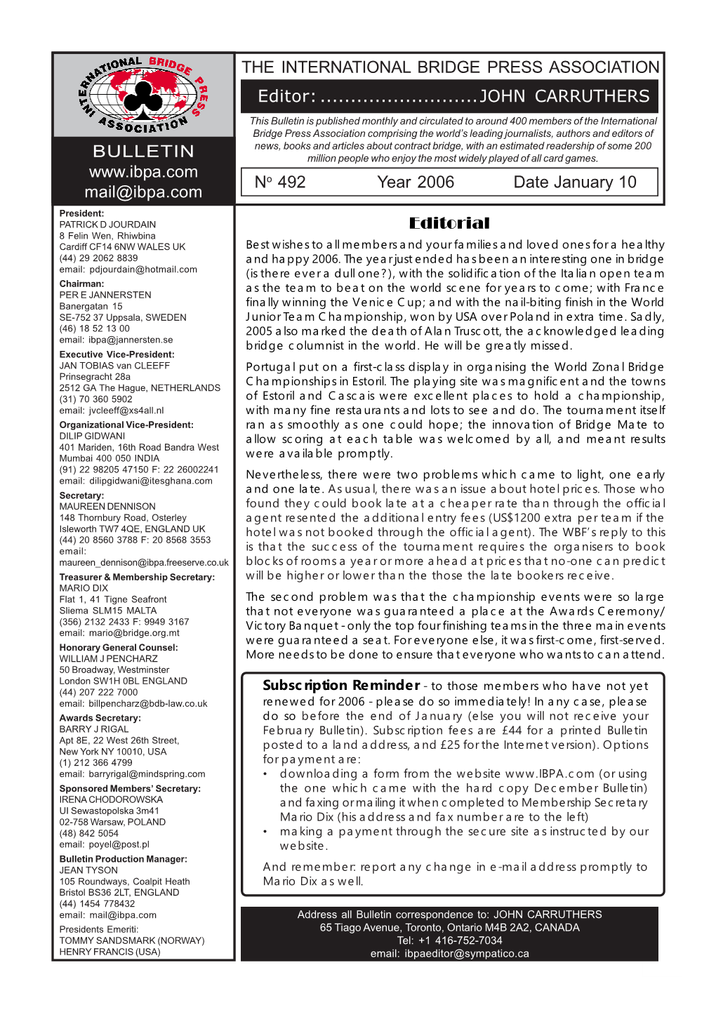 IBPA Bulletin 479 December 2004