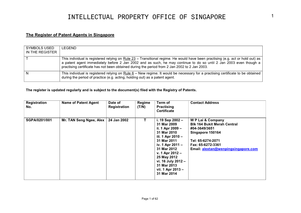 Intellectual Property Office of Singapore 1