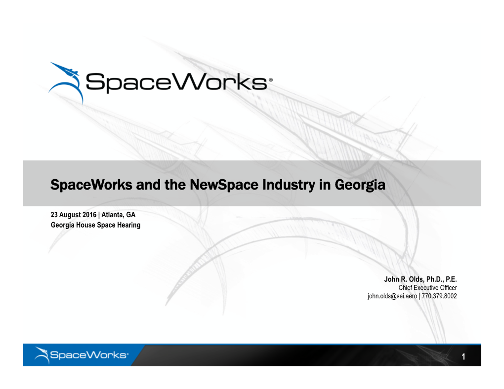 Spaceworks and the Newspace Industry in Georgia