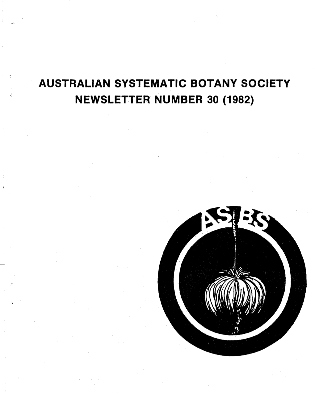 Australian Systematic Botany Society Newsletter