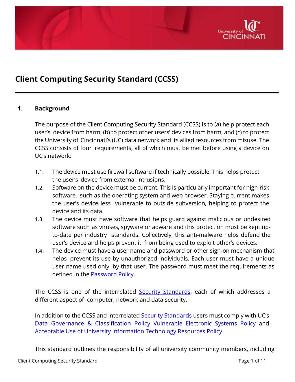 Client Computing Security Standard (CCSS)