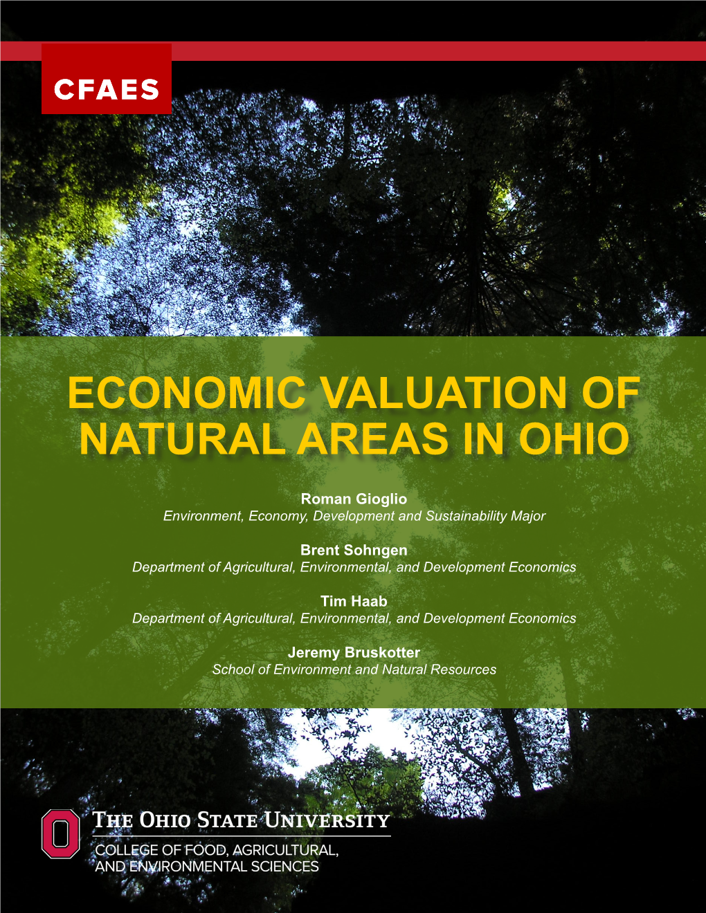 Economic Valuation of Natural Areas in Ohio