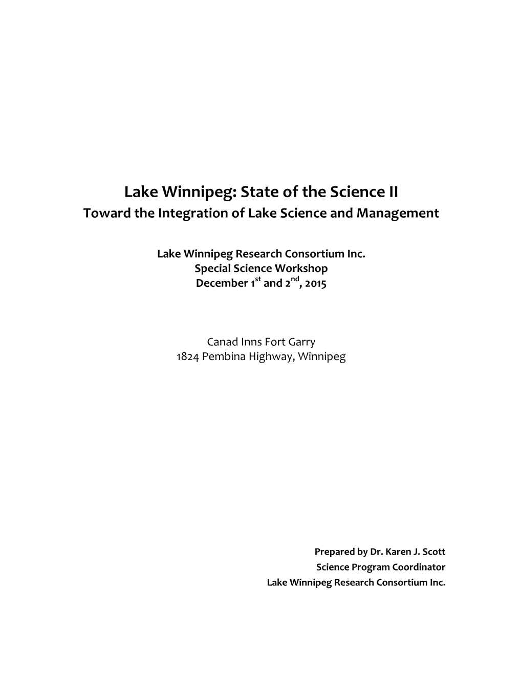 2015/16 State of the Science II