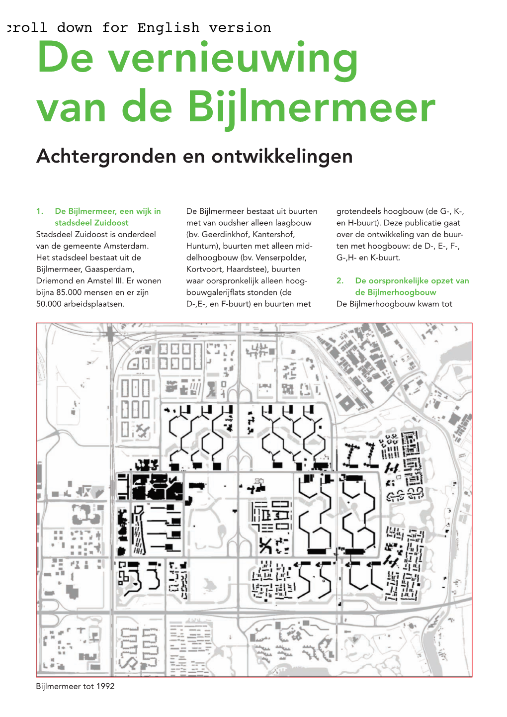 De Vernieuwing Van De Bijlmermeer Achtergronden En Ontwikkelingen