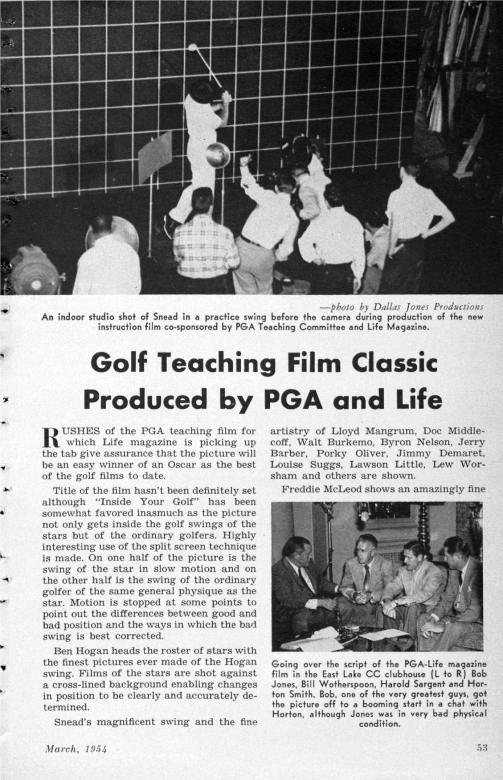 Golf Teaching Film Classic Produced by PGA and Life
