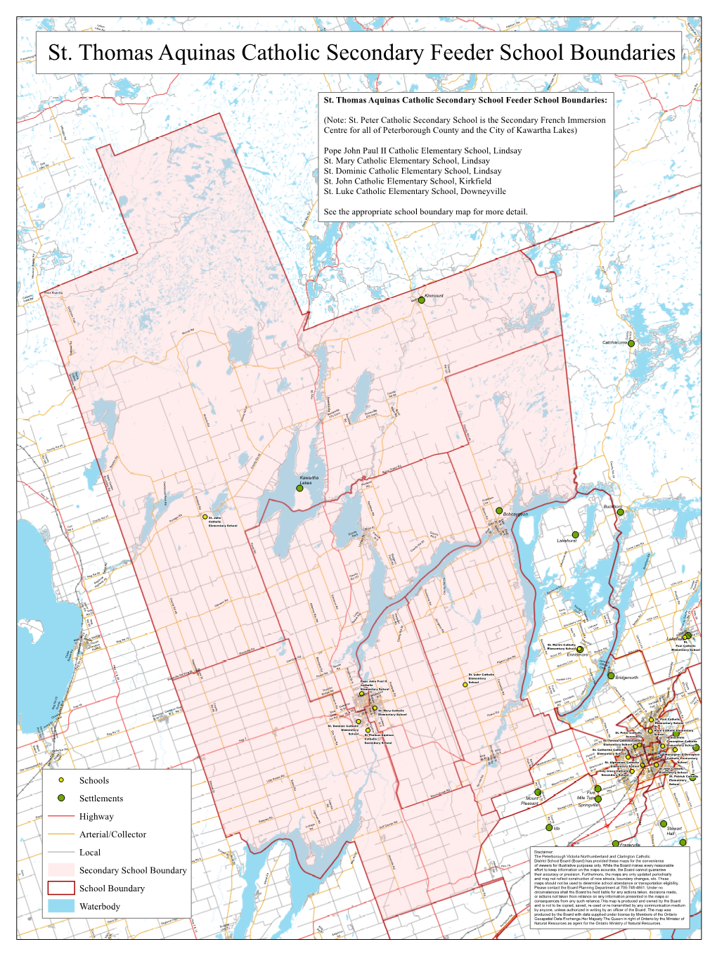 St. Thomas Aquinas Catholic Secondary Feeder School Boundaries E