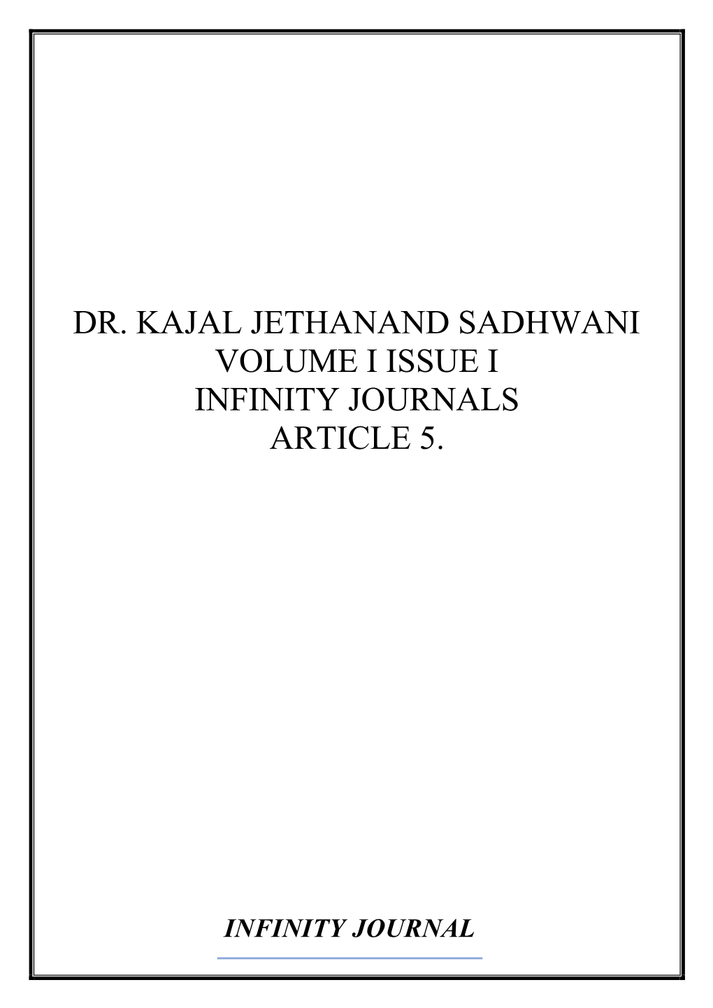 Infinity Journals Article 5