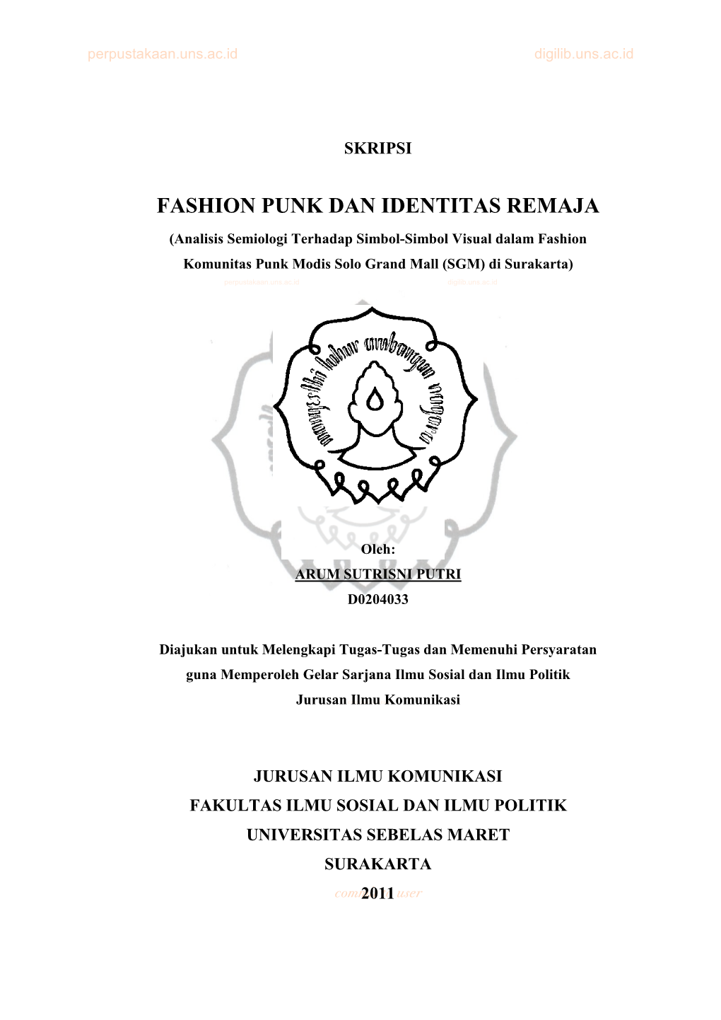 Fashion Punk Dan Identitas Remaja