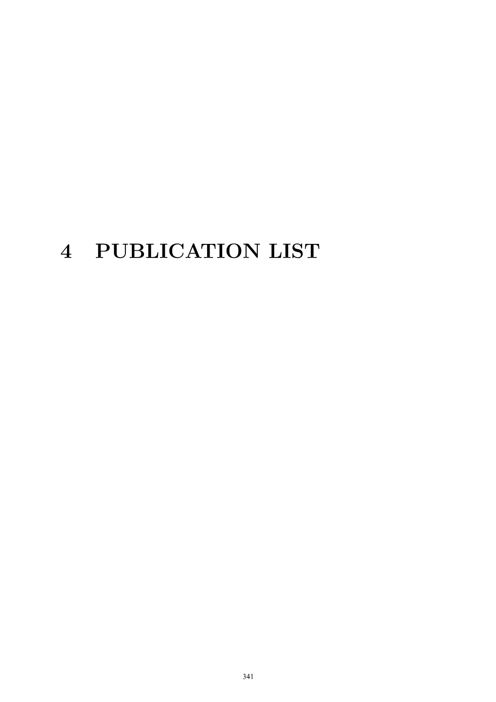 4 Publication List