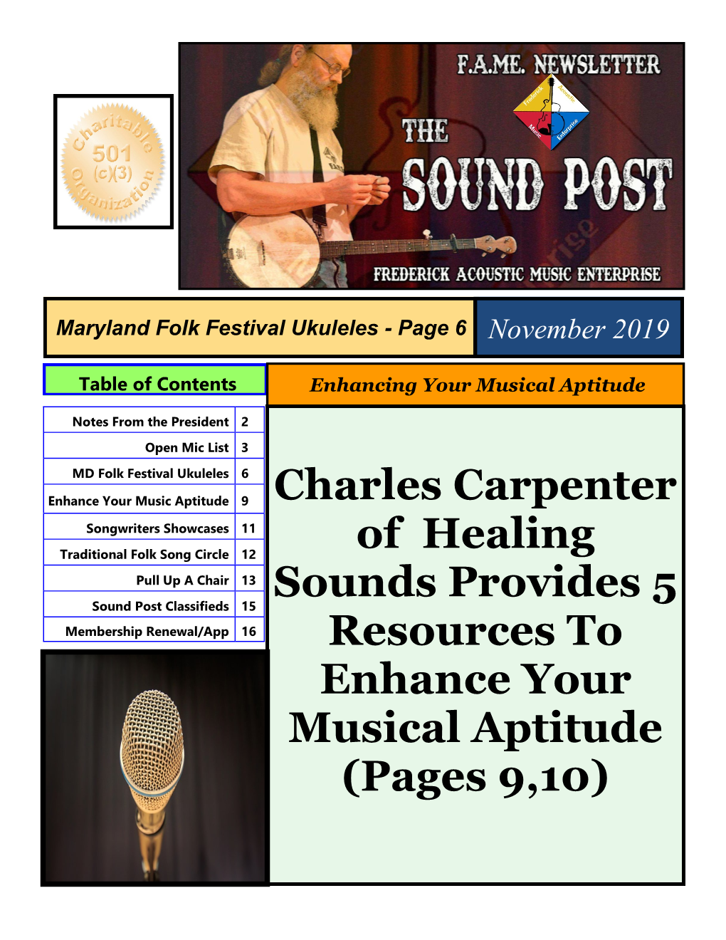 Charles Carpenter of Healing Sounds Provides 5 Resources to Enhance Your Musical Aptitude