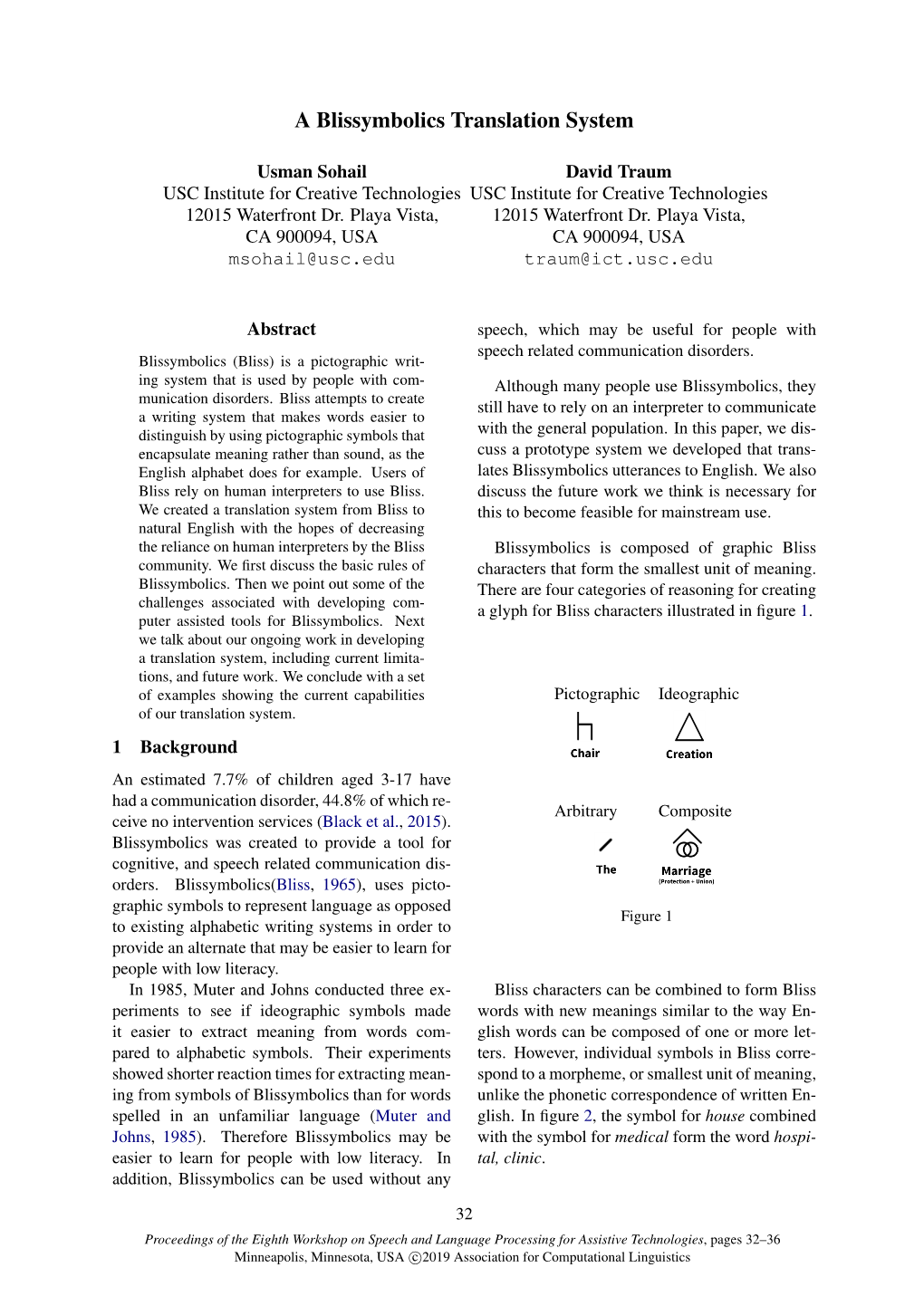 A Blissymbolics Translation System