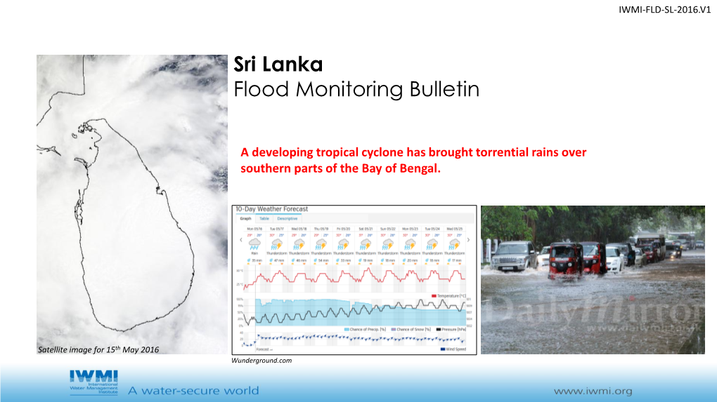 Sri Lanka Flood Monitoring Bulletin