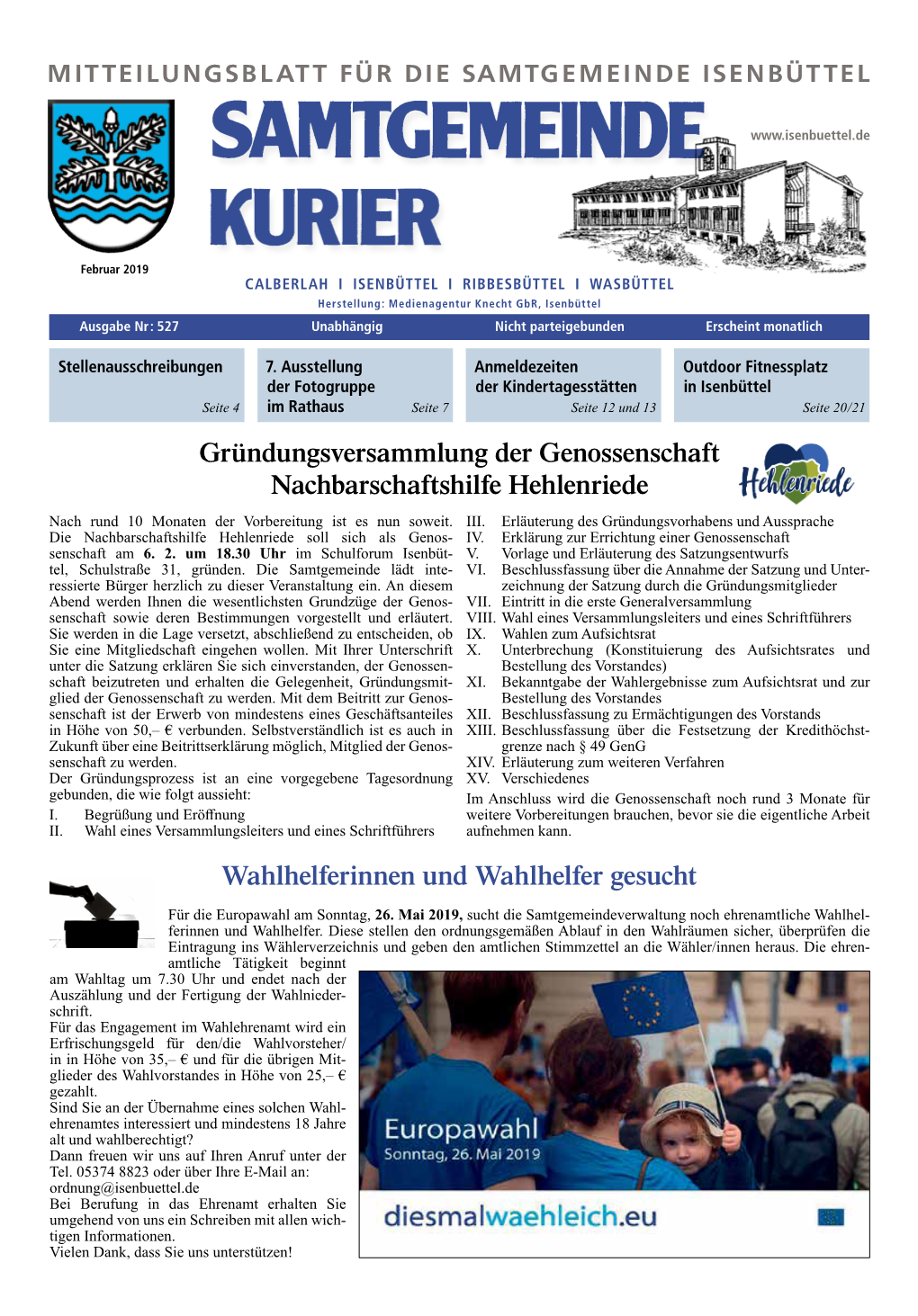 Mitteilungsblatt Für Die Samtgemeinde Isenbüttel