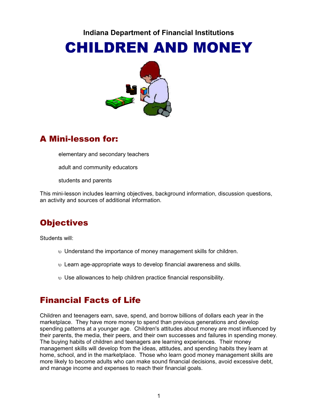 Children and Money