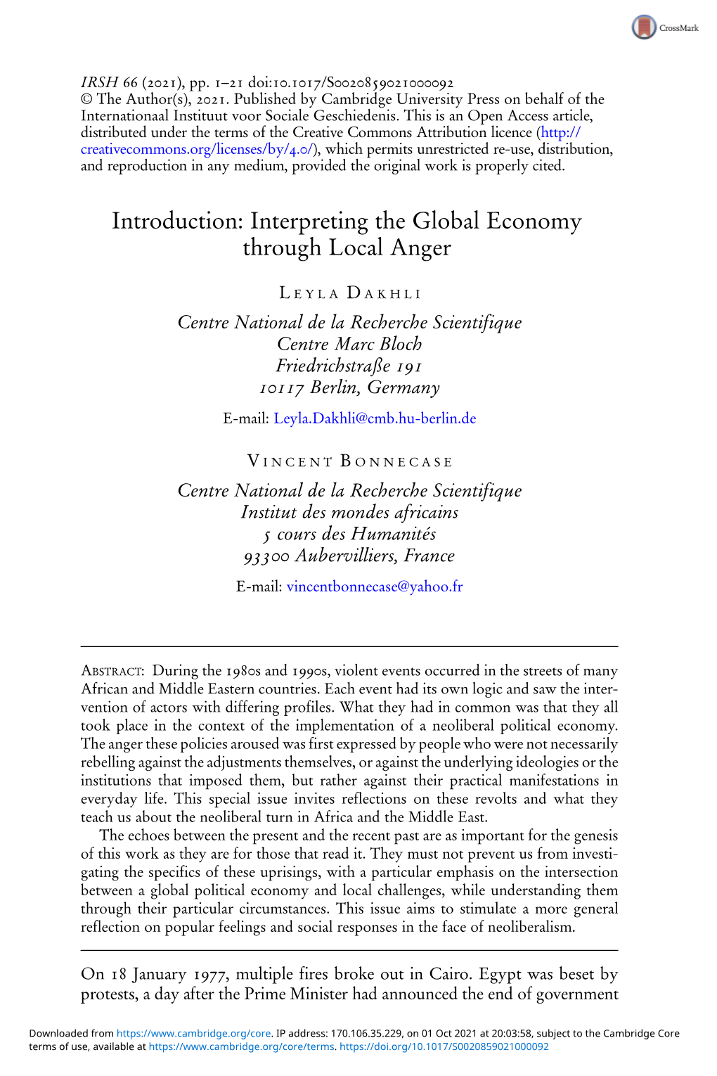 Interpreting the Global Economy Through Local Anger