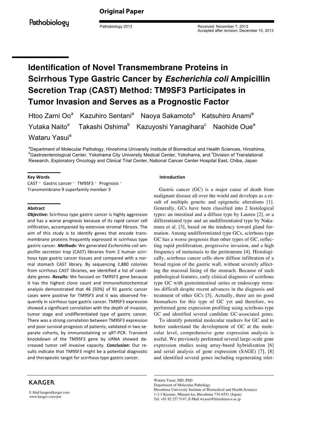 DNA Damage Resp in Gastric Cancer: A