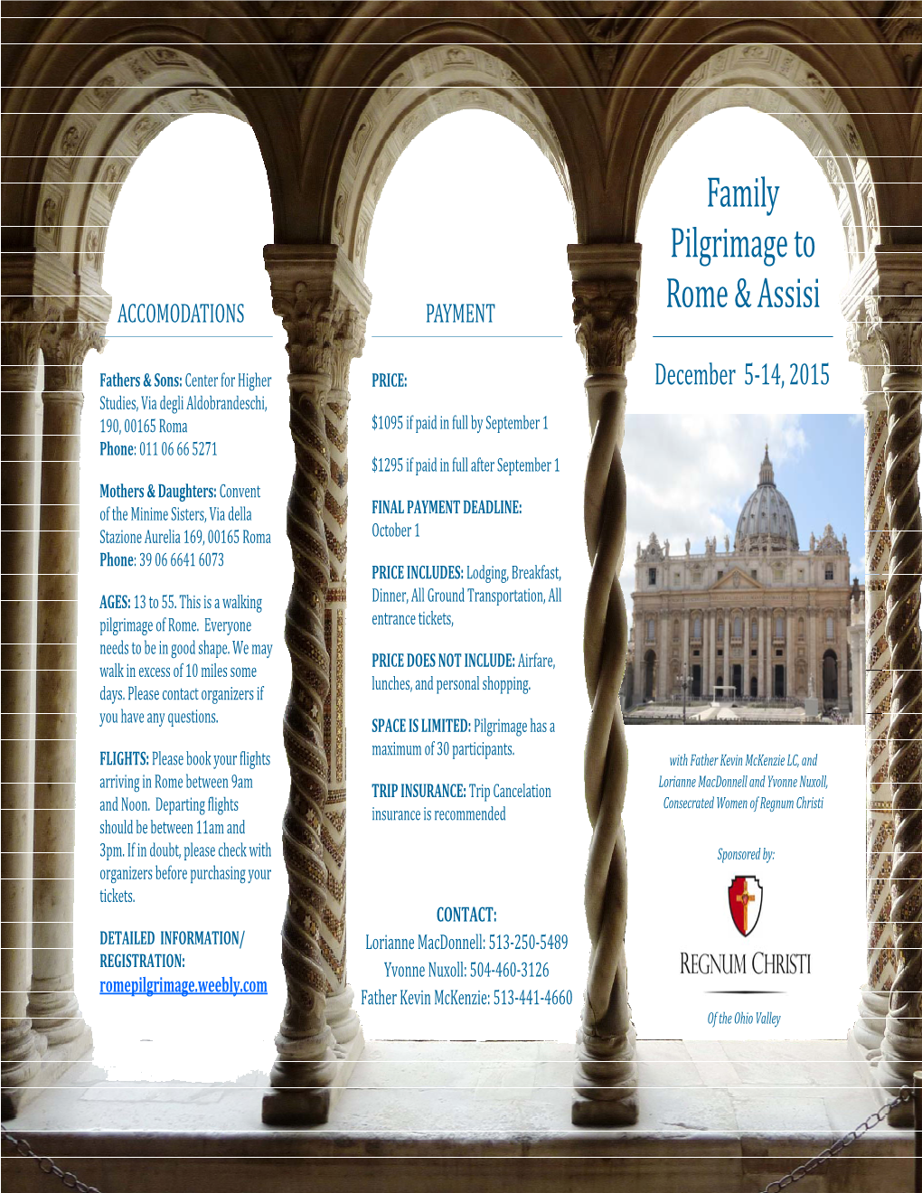 Rome Family Pilgrimage Brochure
