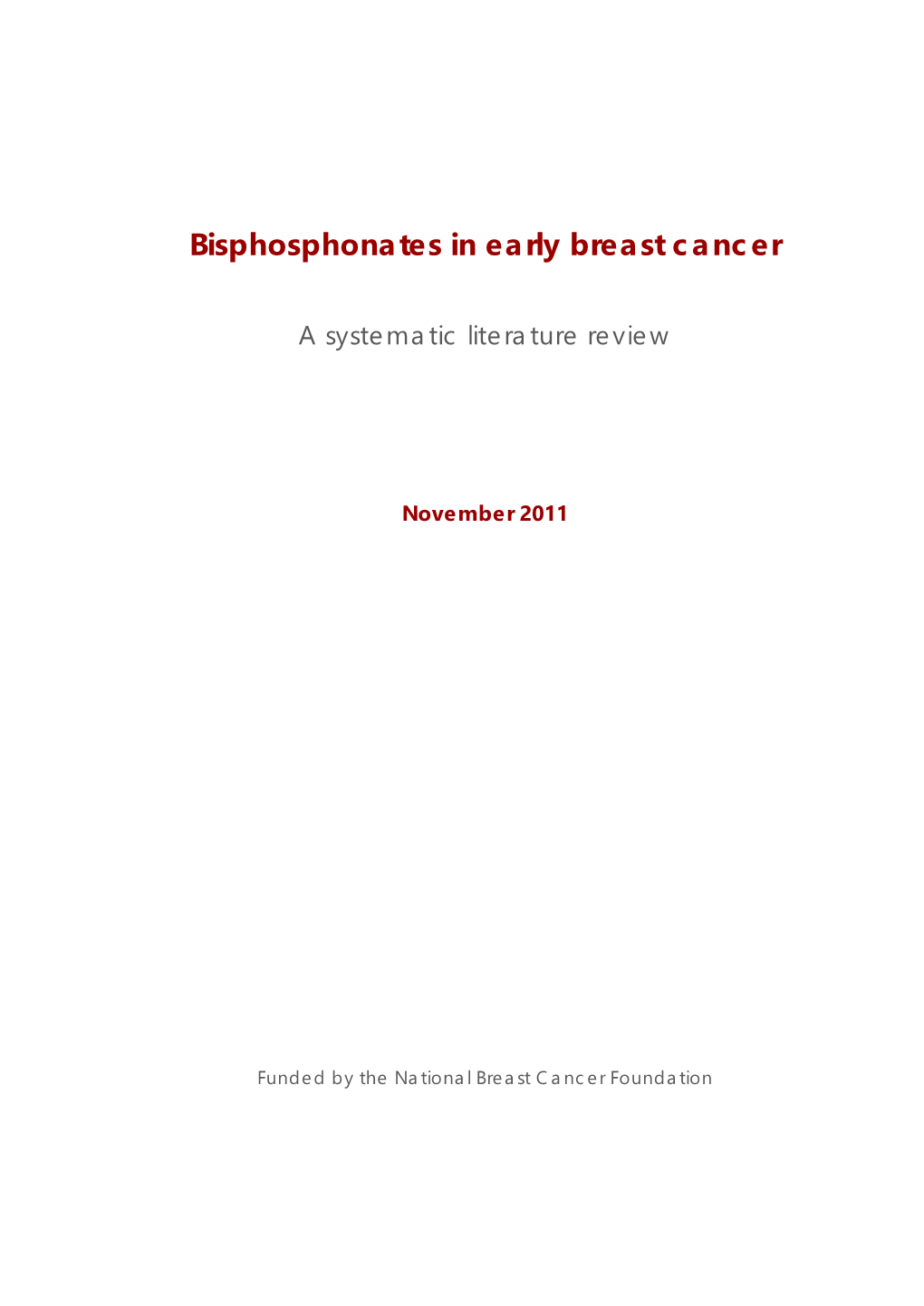Bisphosphonates in Early Breast Cancer