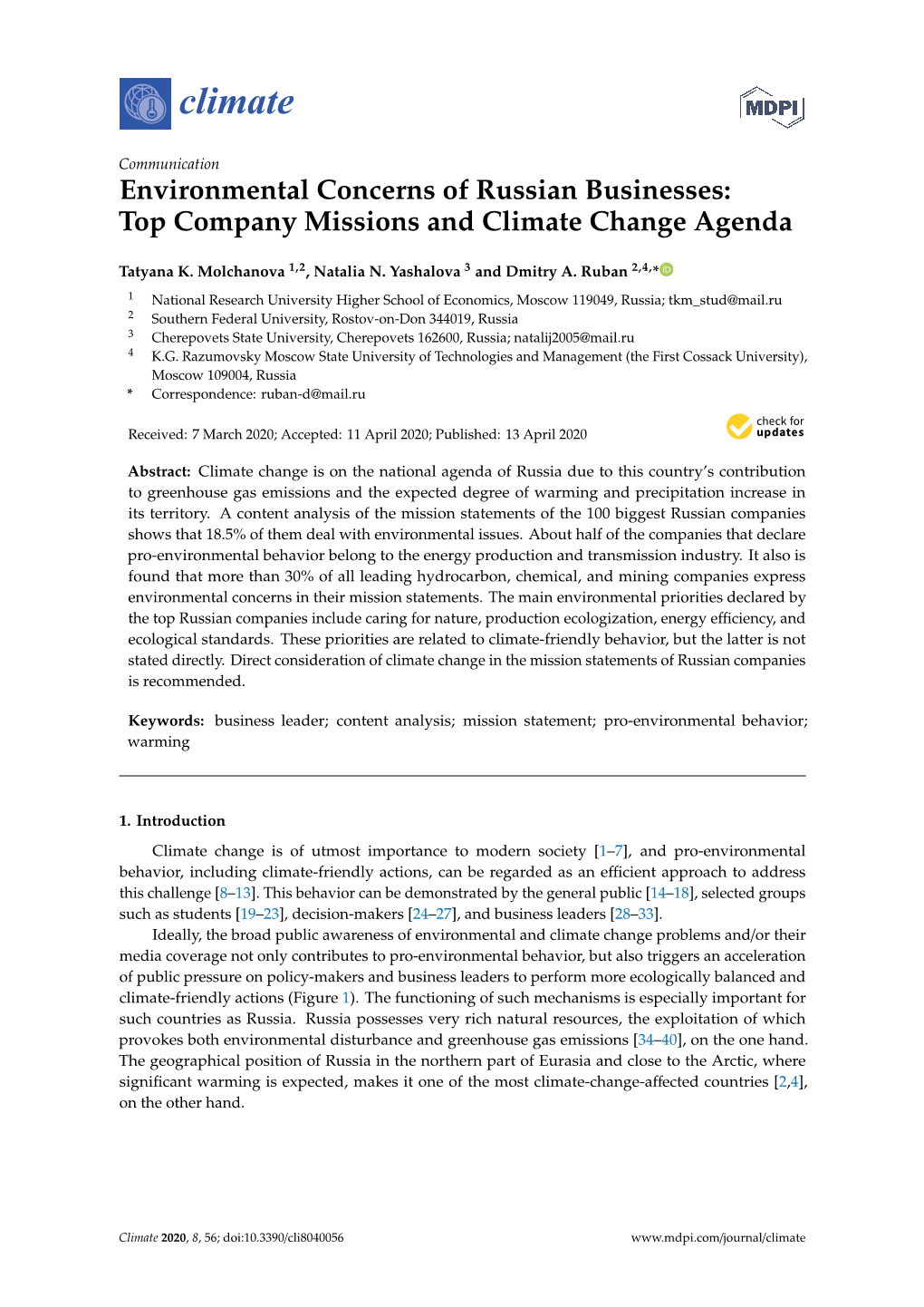 Top Company Missions and Climate Change Agenda