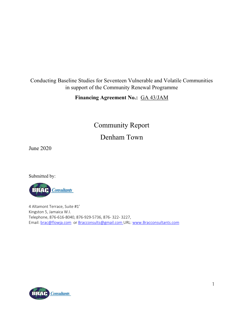 Community Report Denham Town June 2020