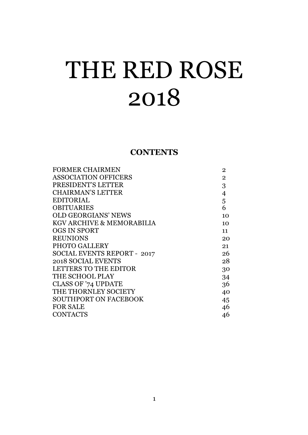 The Red Rose 2018