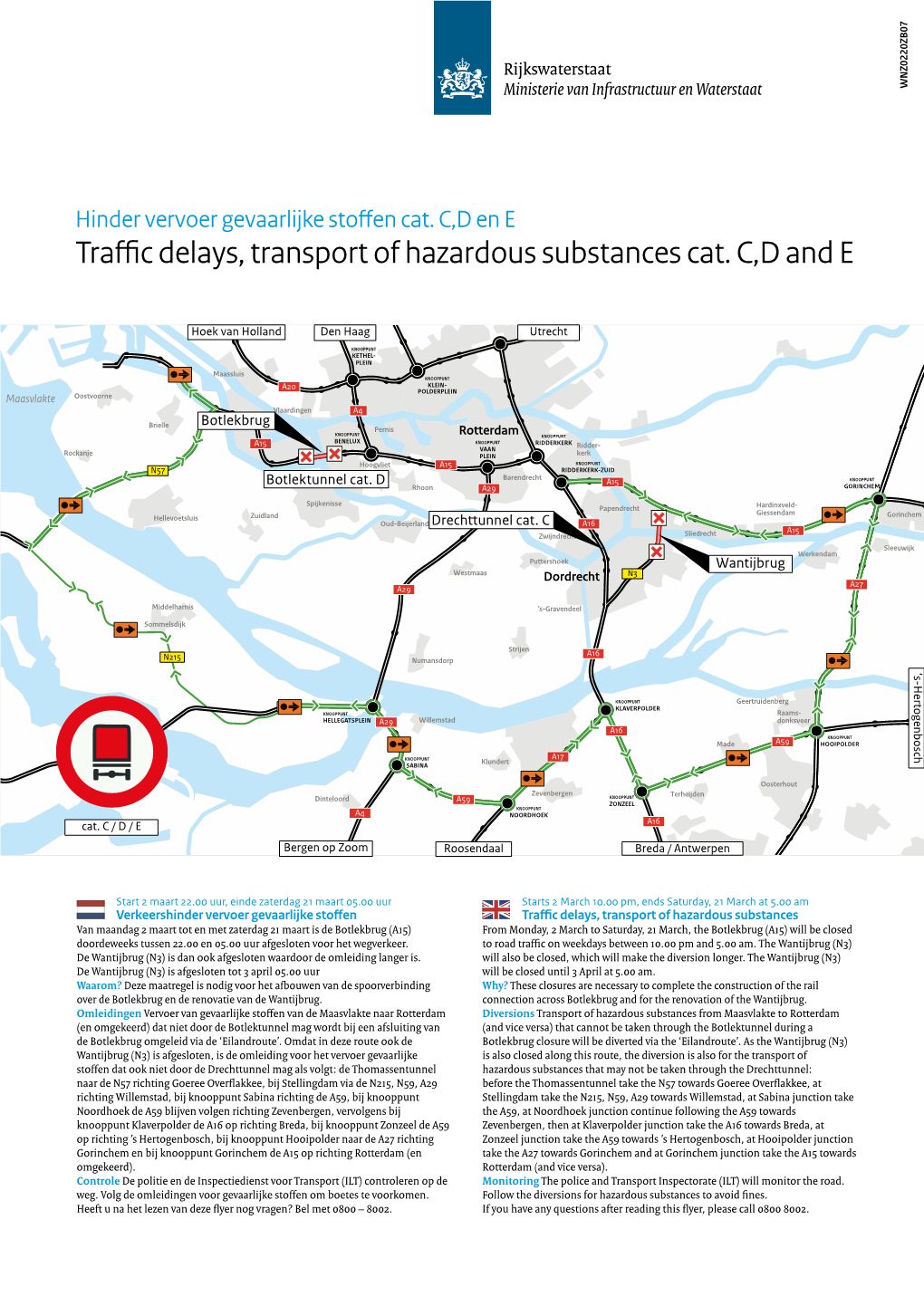 Traffic Delays, Transport of Hazardous Substances Cat. C,D and E