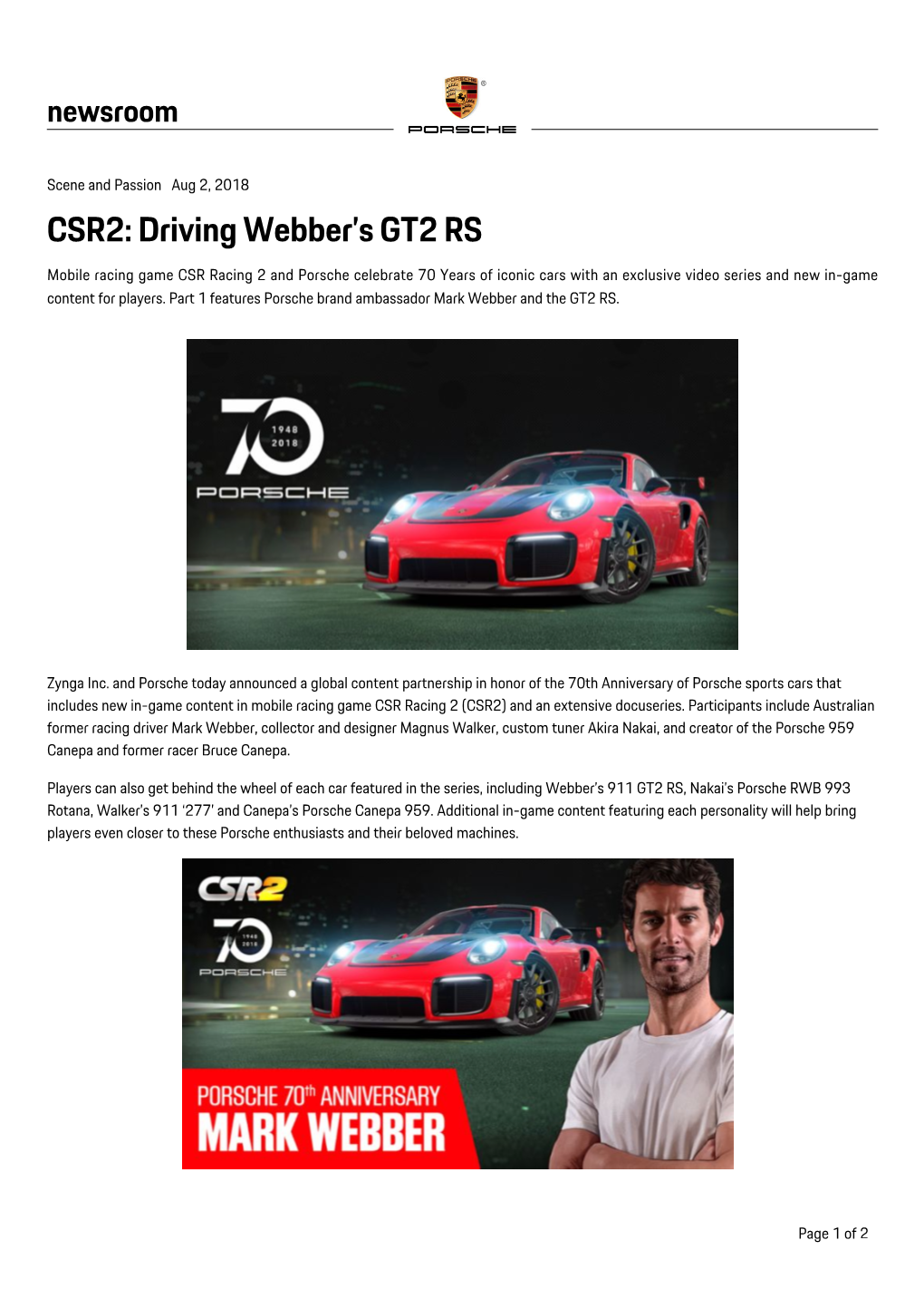 Driving Webber's GT2 RS