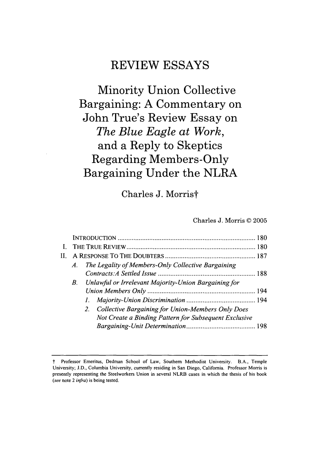 Minority Union Collective Bargaining